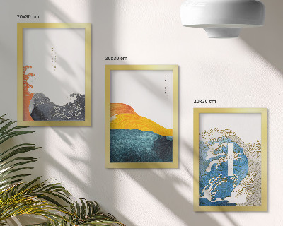Stenska galerija slik Valovi v japonskem grafičnem slogu