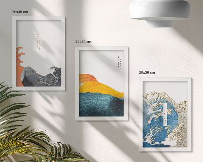 Stenska galerija slik Valovi v japonskem grafičnem slogu