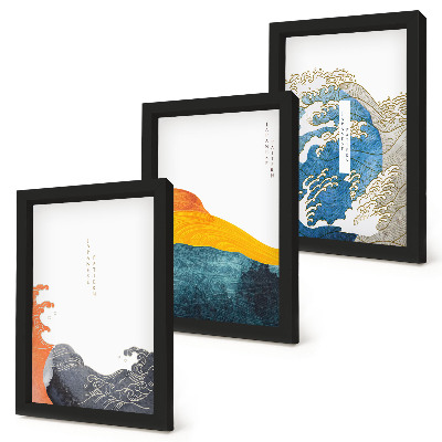 Stenska galerija slik Valovi v japonskem grafičnem slogu