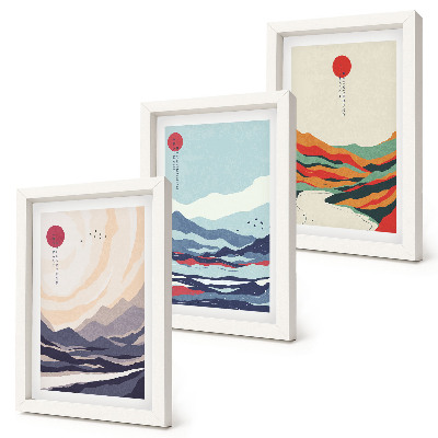 Stenska galerija slik Japonske abstraktne gorske pokrajine