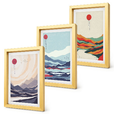 Stenska galerija slik Japonske abstraktne gorske pokrajine