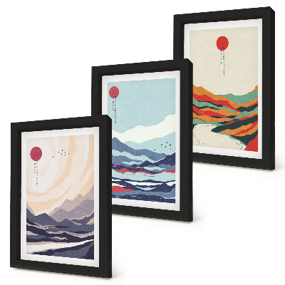 Stenska galerija slik Japonske abstraktne gorske pokrajine