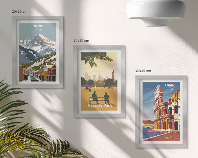 Stenska galerija slik Gore v parku Ouray v Londonu Kolosej v Rimu