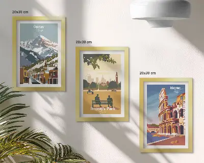 Stenska galerija slik gore v parku Ouray, London in Kolosej v Rimu