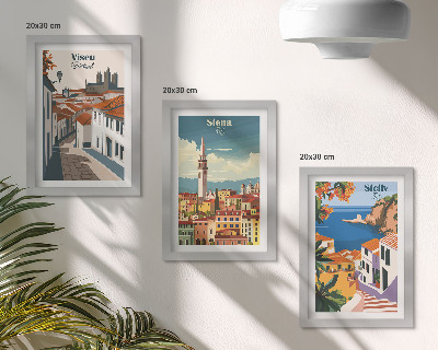 Komplet slik v okvirju Retro ilustracije znanih mest po svetu