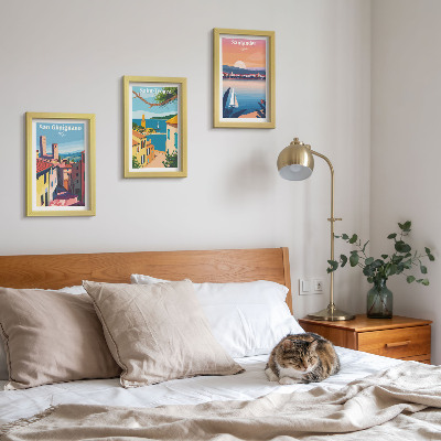 Stenska galerija slik Italijanska mesta in retro obmorske pokrajine