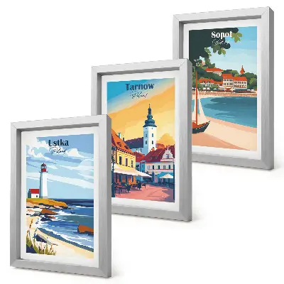 Stenska galerija slik razgledi poljskih mest Ustka, Tarnów in Sopot