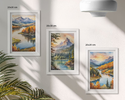 Stenska galerija slik Gorske pokrajine z reko in pisanimi drevesi