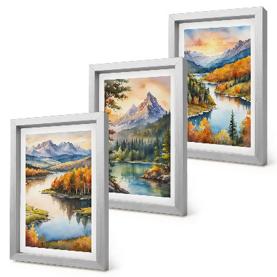 Stenska galerija slik Gorske pokrajine z reko in pisanimi drevesi