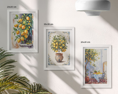 Stenska galerija slik Limonovci in sadje na sončnem okolju