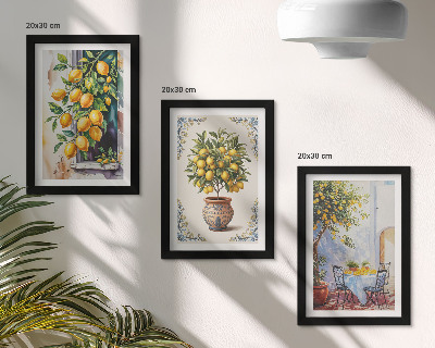 Stenska galerija slik Limonovci in sadje na sončnem okolju