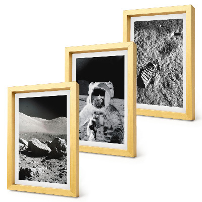 Stenska galerija slik Fotografije Lune z astronavtom in njegovim odtisom