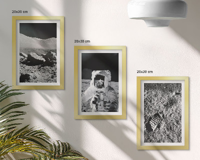 Stenska galerija slik Fotografije Lune z astronavtom in njegovim odtisom
