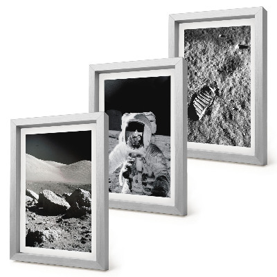 Stenska galerija slik Fotografije Lune z astronavtom in njegovim odtisom