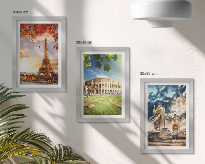 Stenska galerija slik Spomeniki Evrope v toplih barvah pokrajine