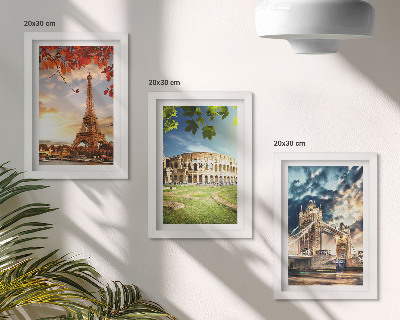 Stenska galerija slik Spomeniki Evrope v toplih barvah pokrajine