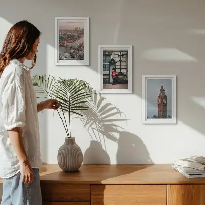 Stenska galerija slik pogled na London z mostom in uro Big Ben
