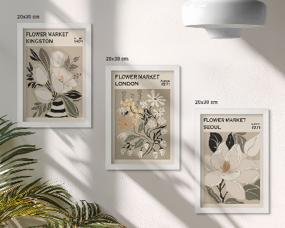 Stenska galerija slik Retro rože iz različnih mest po svetu