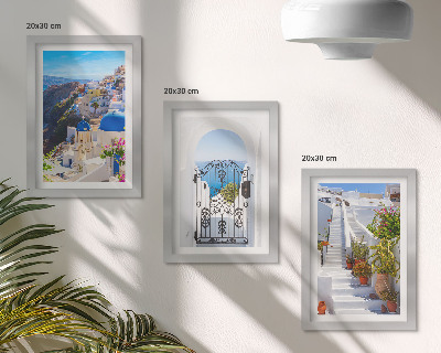 Stenska galerija slik Pogledi na Santorini, grška arhitektura Oie