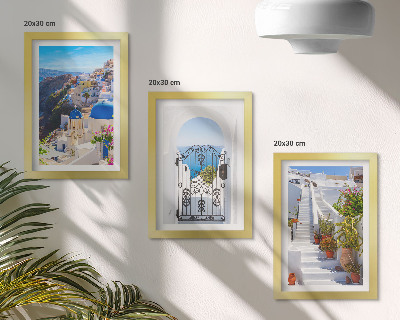 Stenska galerija slik Pogledi na Santorini, grška arhitektura Oie