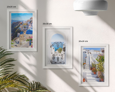 Stenska galerija slik Pogledi na Santorini, grška arhitektura Oie