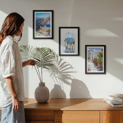 Stenska galerija slik Pogledi na Santorini, grška arhitektura Oie