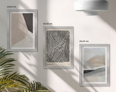 Stenska galerija slik Abstraktni vzorci v bež in sivih odtenkih