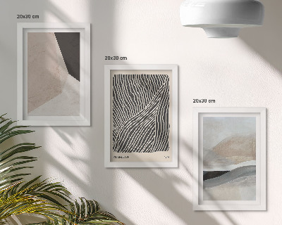 Stenska galerija slik Abstraktni vzorci v bež in sivih odtenkih