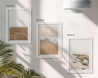 Stenska galerija slik Plaža z valovi in ​​morskimi kamni poleti