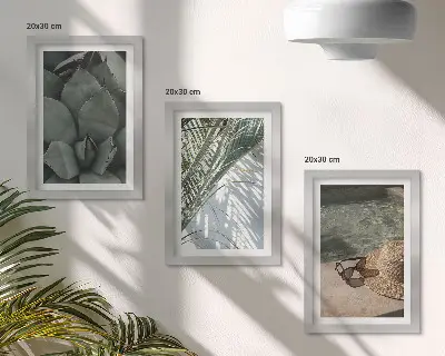 Stenska galerija slik tropske rastline in poletni motivi