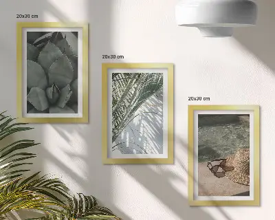 Stenska galerija slik tropske rastline in poletni motivi