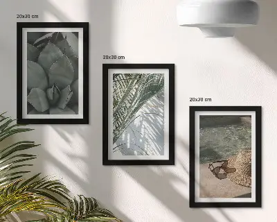 Stenska galerija slik tropske rastline in poletni motivi