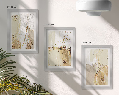 Stenska galerija slik Abstraktni vzorci v bež in belih odtenkih