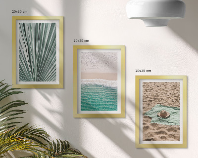 Set 3 slik v okvirju Poletni počitniški razgledi na plaži ob morju