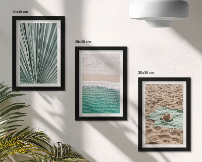 Set 3 slik v okvirju Poletni počitniški razgledi na plaži ob morju