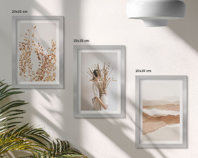 Stenska galerija slik Rastlinski motivi abstraktni rustikalni boho slog