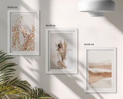 Stenska galerija slik Rastlinski motivi abstraktni rustikalni boho slog