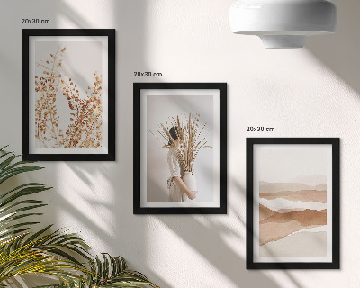 Stenska galerija slik Rastlinski motivi abstraktni rustikalni boho slog