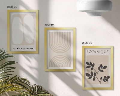 Komplet slik v okvirju Boho nežni plakati z abstraktnimi rastlinskimi motivi