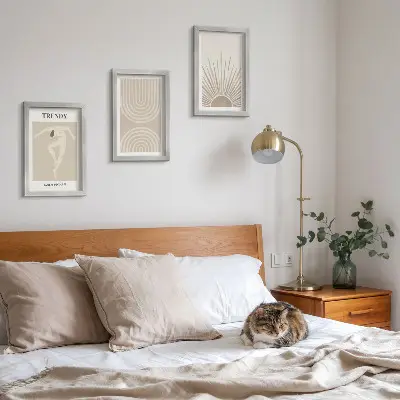 Stenska galerija slik pastelni plakati z modnimi boho abstrakcijami