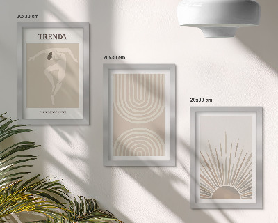 Stenska galerija slik Pastelni plakati, modne boho abstrakcije