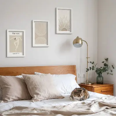 Stenska galerija slik pastelni plakati z modnimi boho abstrakcijami