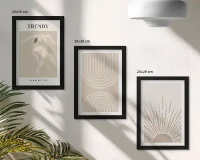 Stenska galerija slik pastelni plakati z modnimi boho abstrakcijami
