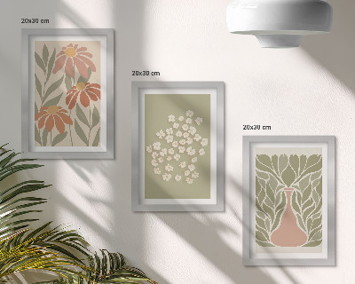 Stenska galerija slik Cvetlični motivi, minimalistični vzorci, boho stil