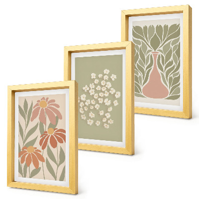 Stenska galerija slik Cvetlični motivi, minimalistični vzorci, boho stil