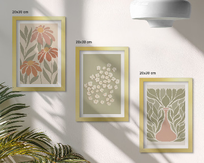 Stenska galerija slik Cvetlični motivi, minimalistični vzorci, boho stil