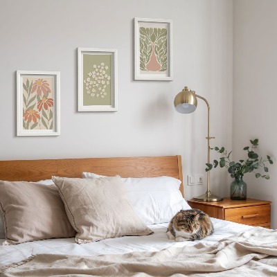 Stenska galerija slik Cvetlični motivi, minimalistični vzorci, boho stil