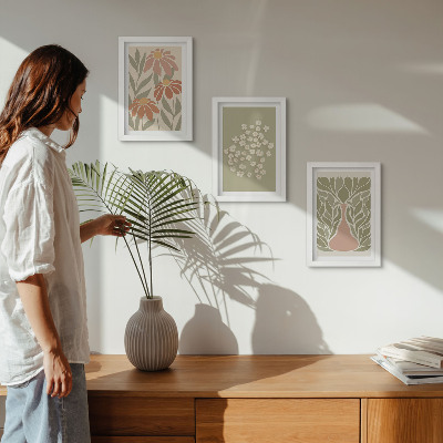 Stenska galerija slik Cvetlični motivi, minimalistični vzorci, boho stil
