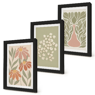 Stenska galerija slik Cvetlični motivi, minimalistični vzorci, boho stil