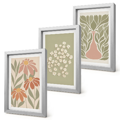 Stenska galerija slik Cvetlični motivi, minimalistični vzorci, boho stil